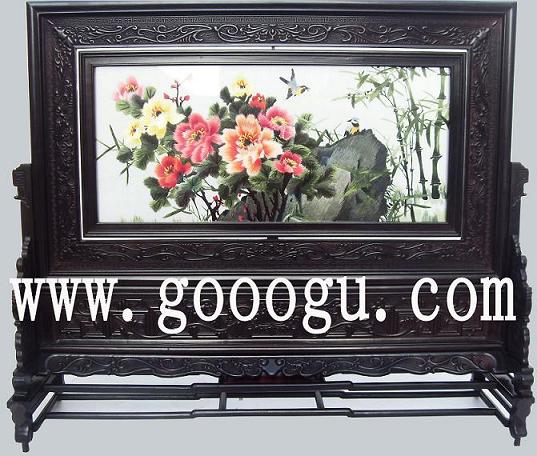 蘇州刺繡精品圖案，蘇繡欣賞，春色滿園刺繡畫(huà)