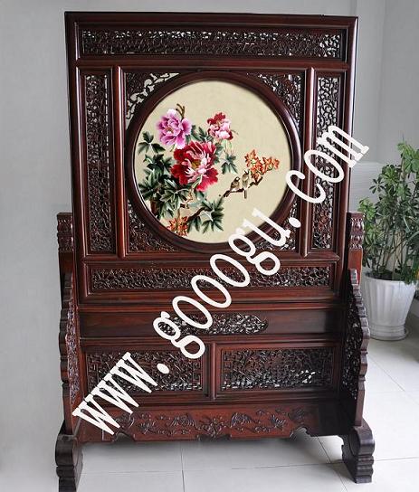 榮華富貴牡丹，居家玄關(guān)，雙面繡擺件，蘇州刺繡